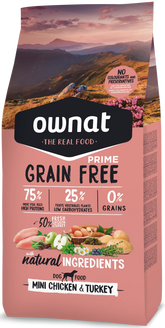 Ownat Grain Free Prime Mini Adult Chicken & Turkey 3 Kg
