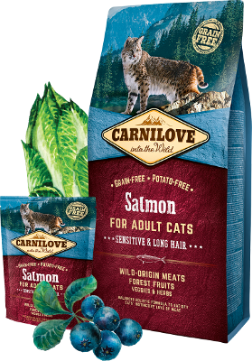 Carnilove Saumon Chats adultes (DIGESTION SENSIBLE, POIL LONG)