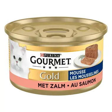 GOURMET® GOLD ALIMENT HUMIDE CHAT LES MOUSSELINES AU SAUMON 85g