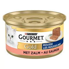 GOURMET® GOLD ALIMENT HUMIDE CHAT LES MOUSSELINES AU SAUMON 85g