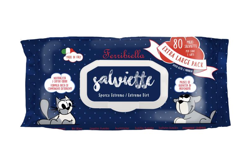 Lingettes Ferribiella- Saleté Extrême – Chien &amp; chat (80pcs)