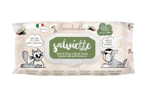 Lingettes nettoyantes pour chien - COCONUT-COTTON 40 PCS