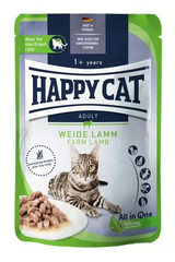 Happy Cat Meat in Sauce Aliment Humide Chat - Culinary Pasture-raised Lamb - Agneau de pâturage 85g