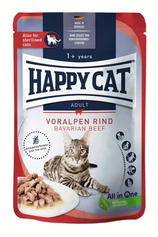 Happy Cat Meat in Sauce Aliment Humide Chat - Culinary Bavarian Beef 85g