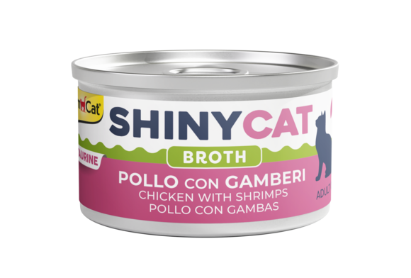 Gimcat Aliment Humide Chat ShinyCat Chicken with Shrimps 70g