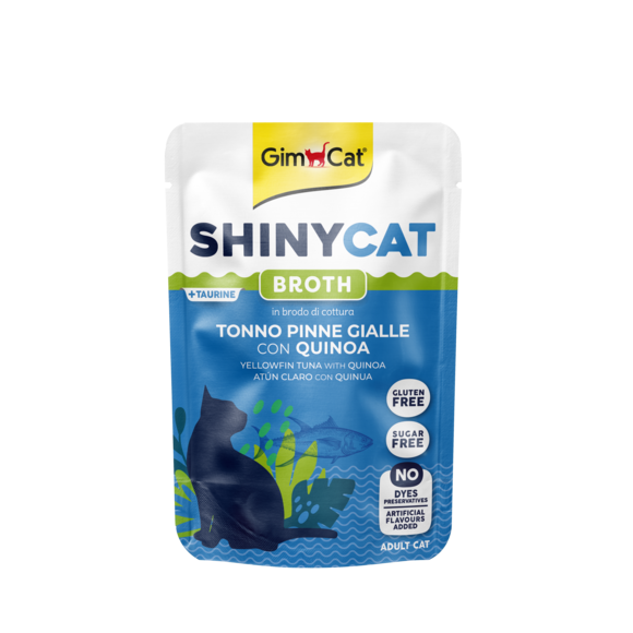Gimcat Aliment Humide Chat ShinyCat thon jaune avec quinoa 70g