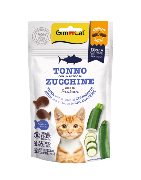 GimCat Crunchy Snacks Tuna with a touch of Courgette 50g