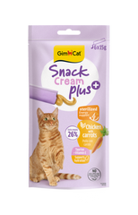 Gimcat Snack cream plus Chicken with carrots (6x15g)