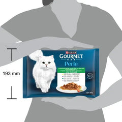 PURINA® GOURMET® Perle ALIMENT HUMIDE CHAT fines tranches avec légumes 4x85G