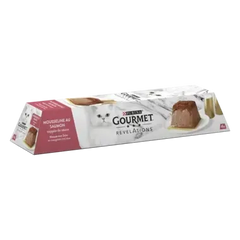 GOURMET® REVELATIONS au Saumon Aliment Humide Chat - Les Mousselines nappées de Sauce (4x57g)