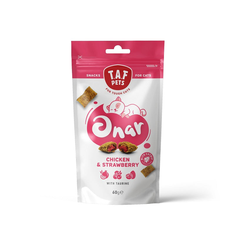 ONAR CAT SNACKS CHICKEN & STRAWBERRY 60 gr