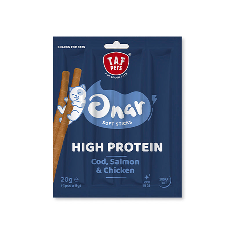 ONAR SOFT STICKS COD, SALMON&CHICKEN 20gr