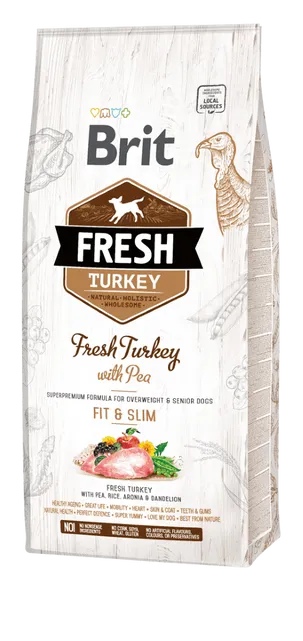 Brit Fresh Aliment Sec Chien Turkey with Pea Overweight & Senior Dogs