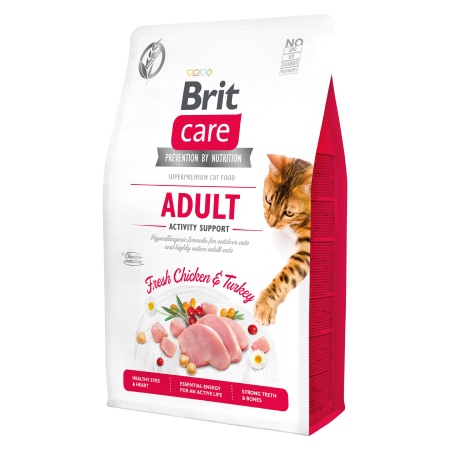 Brit Care Cat Aliment Sec pour Chat Grain-Free Adult Activity Support 2 kg