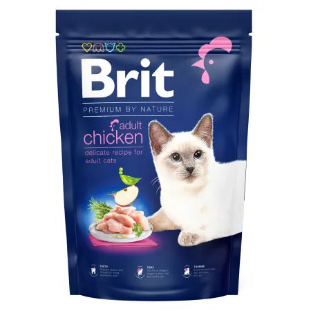 Brit Premium Aliment Sec pour Chat par Nature Cat. Poulet adulte 1,5 kg