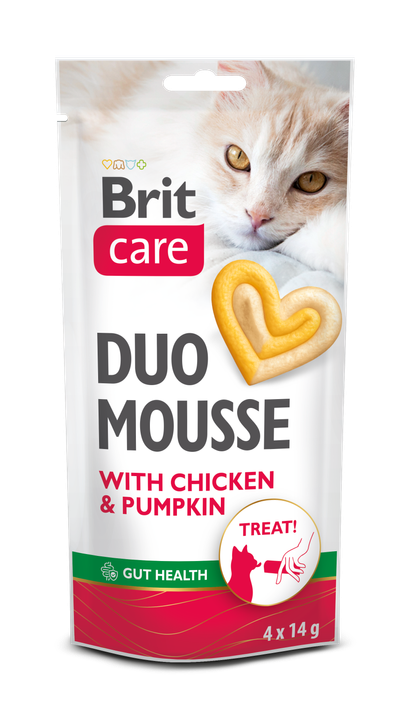 Brit Care Cat Creamy Duo Mousse with Chicken and Pumpkin 4 x 14 g