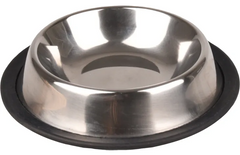 Flamingo Gamelle pour la nourriture et l'eau Thorgan Rond Argent 190 ML