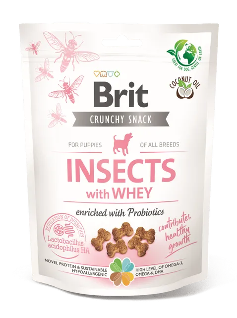 Brit Care Dog Crunchy Cracker Puppy. Insects w. Whey enriched w. Probiotics 200 g