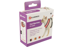 Flamingo Harnais avec laisse Harms Orange & Noir