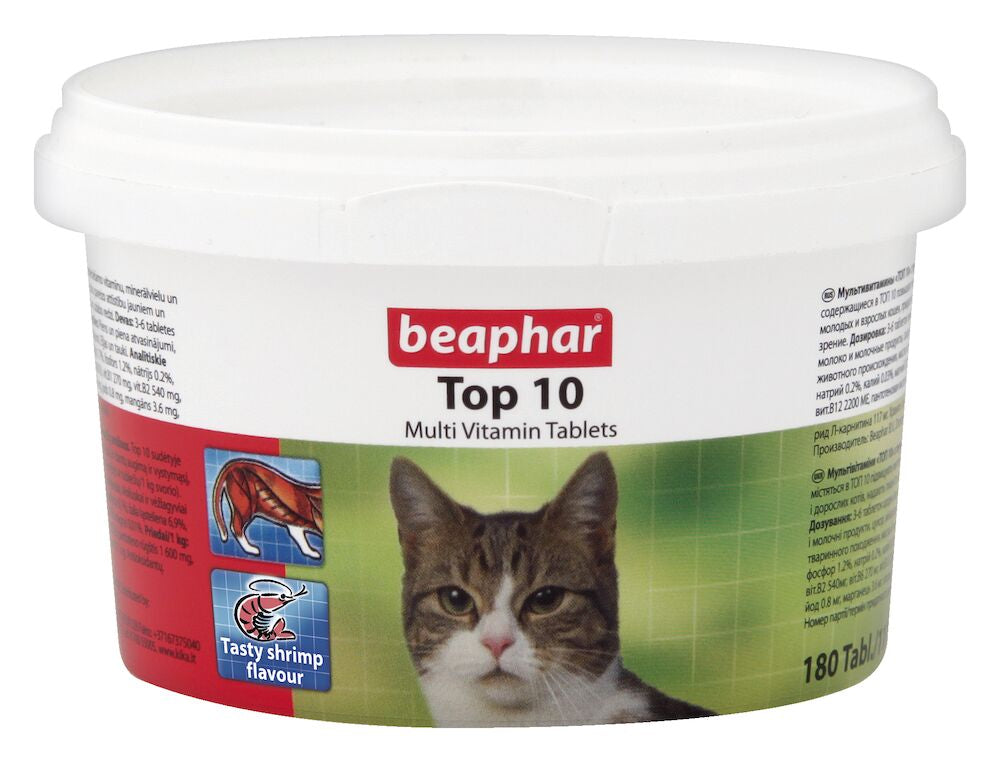 Beaphar Multi Vitamines Comprimés Top 10 Supplément pour Chat