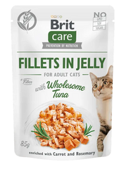 Brit Care Cat Aliment Humide Chat Fillets in Jelly with Wholesome Tuna 85 g