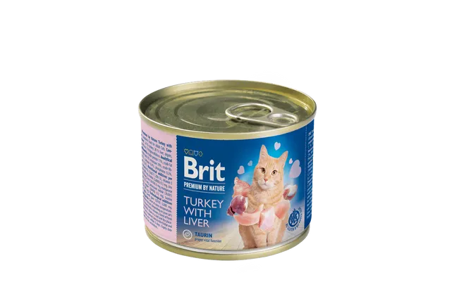 Brit Premium by Nature Aliment Humide Chat Turkey with Liver 200 g