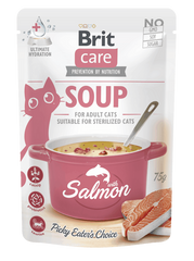Brit Care Aliment Humide Chat Soupe au saumon pour chats 75 g