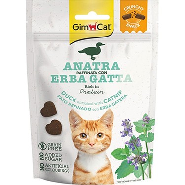 Gimcat Crunchy Snacks Canard &amp; Catnip 50 gr