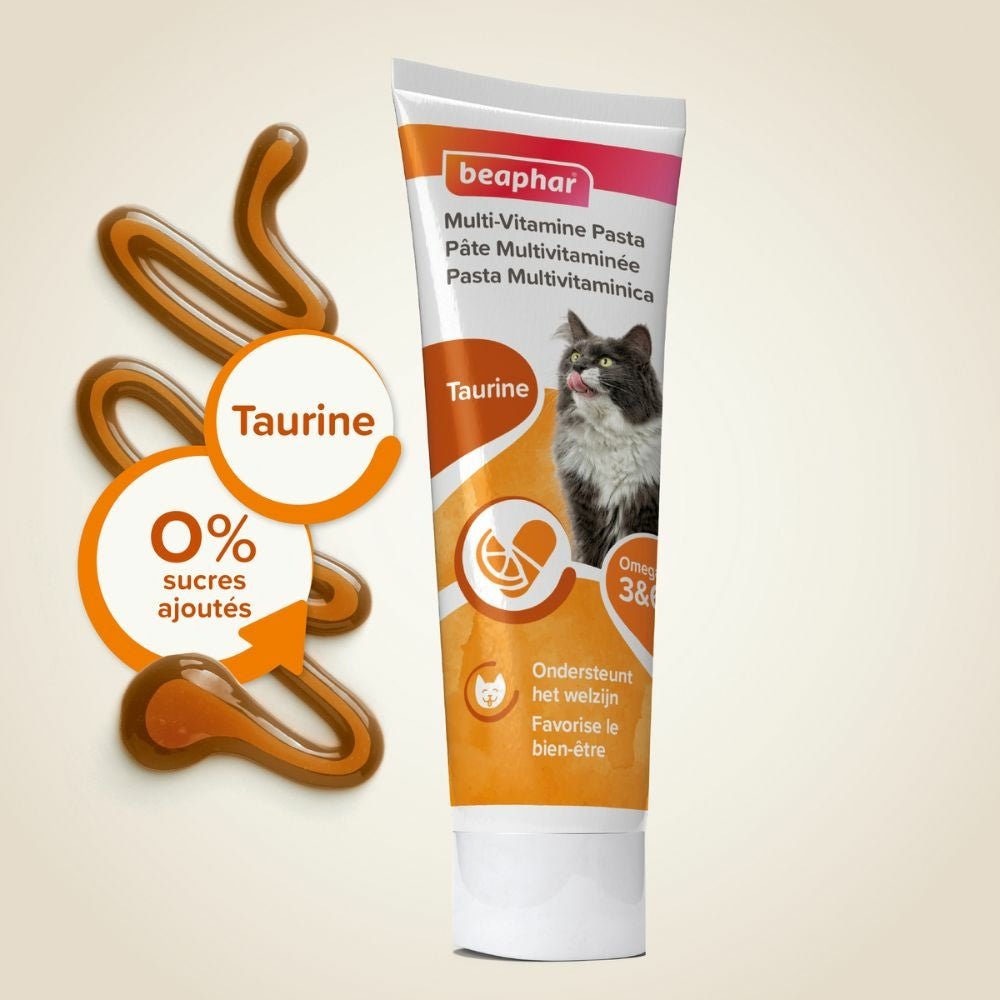 Pâte multivitaminée à la taurine et aux omégas Supplément pour chat 100g