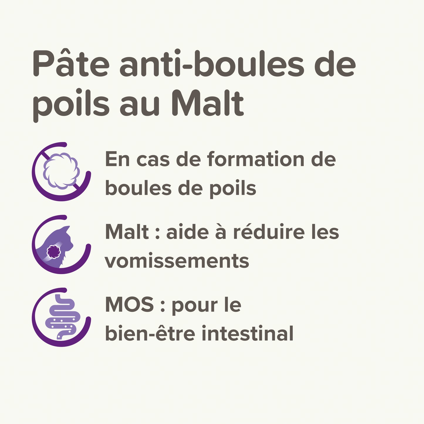 Pâte anti-boules de poils, au malt Supplément pour Chat 100g
