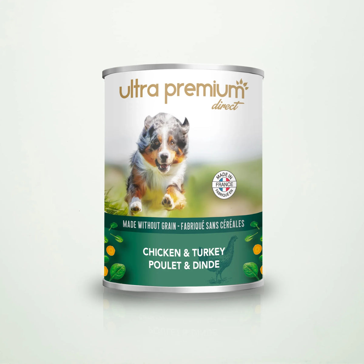 Ultra Premium Direct Boîtes de Pâtée pour Chien Sans Céréales - Poulet &amp; Dinde 400 G