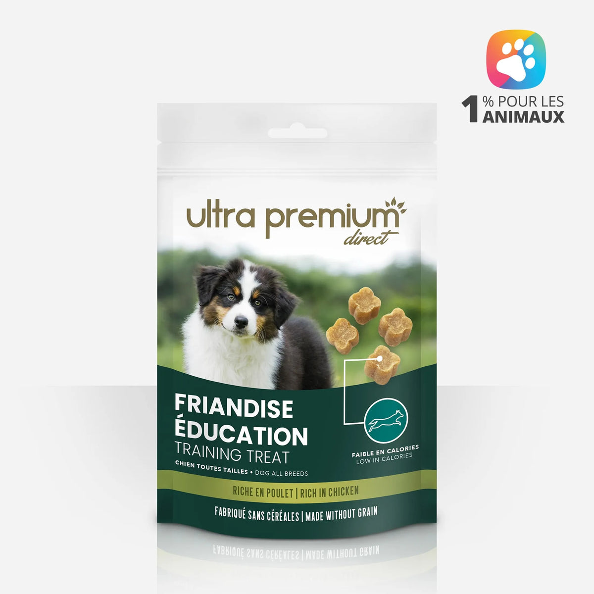 Ultra Premium Diract Friandise éducation sans céréales pour chien 200g