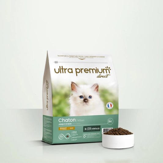 Ultra Premium Direct Aliment Sec pour Chat Sans Céréales pour Chaton 3 Kg
