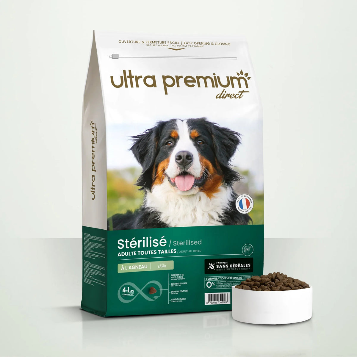 Ultra Premium Direct Aliment Sec Chien Chien Stérilisé / Surpoids Light Sans Céréales 12 Kg