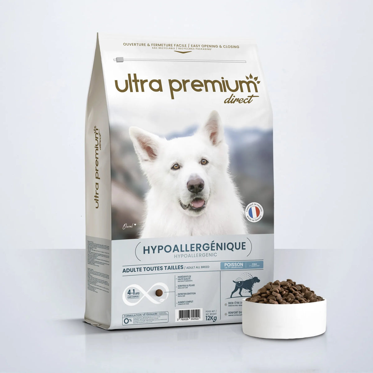Ultra Premium Direct Aliment Sec Chien Hypoallergéniques Poisson - Care