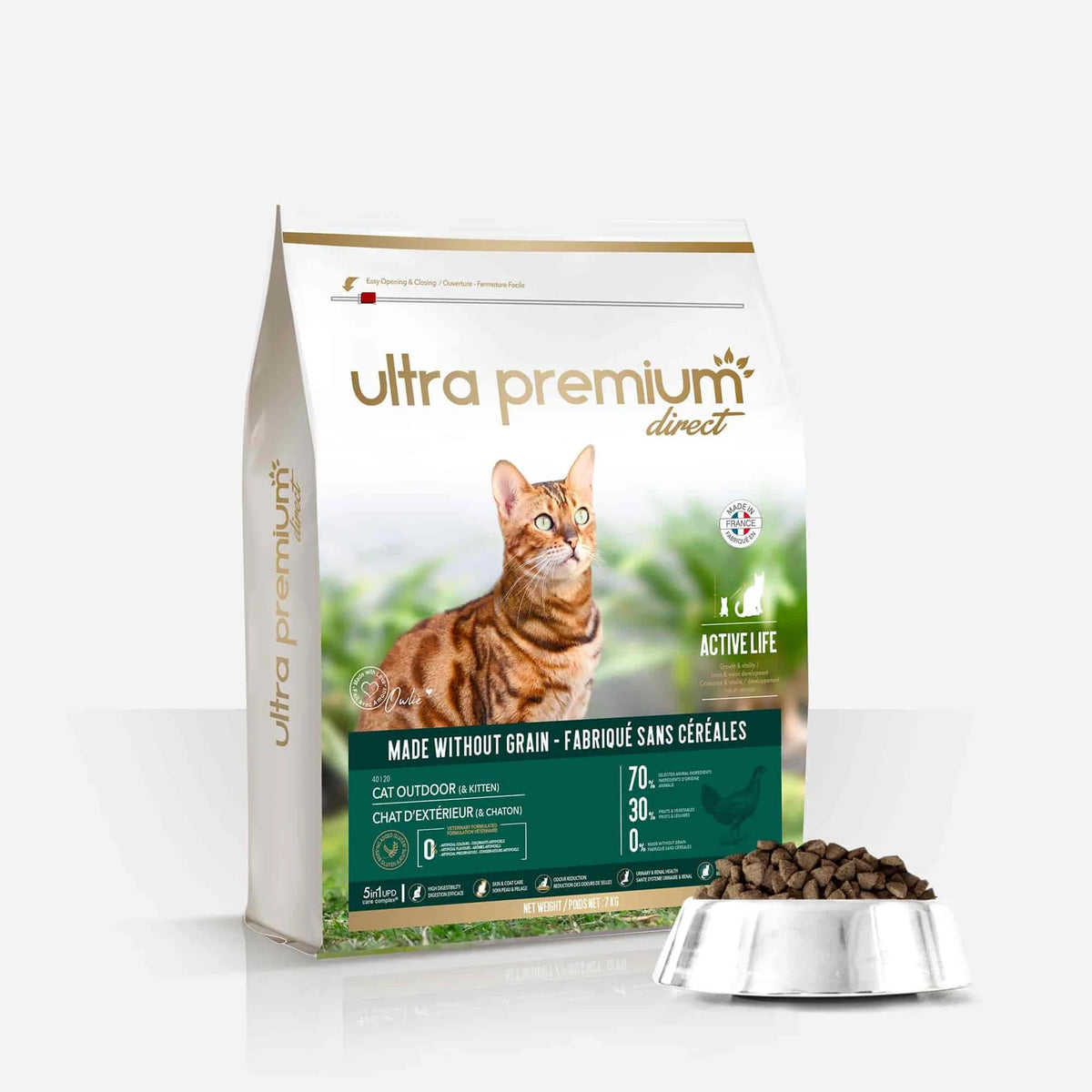 Ultra Premium Direct Croquettes Sans Céréales pour Chat Adulte activité normale