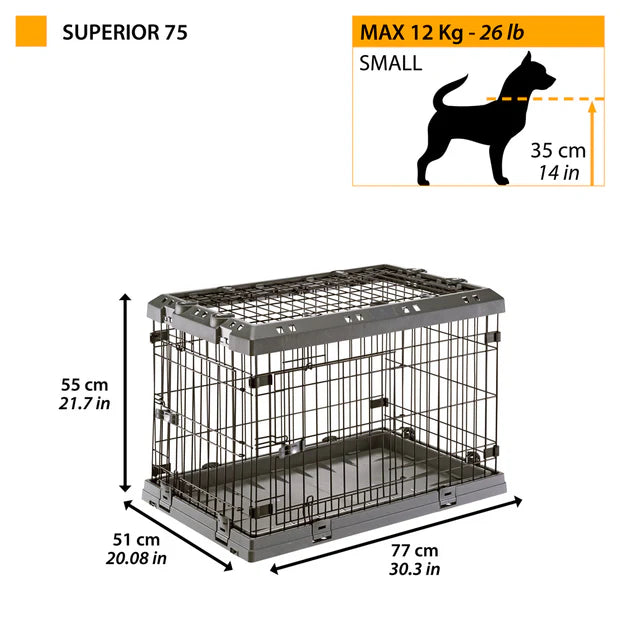 Cage FERPLAST SUPÉRIEUR pliante pour chien