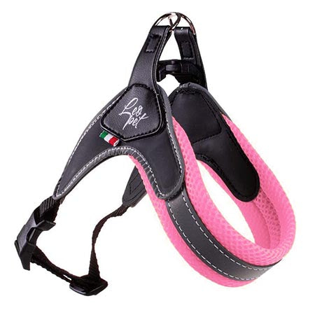 LEOPET Harnais pour Chien ajustable en PVC Rose