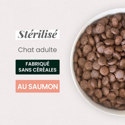 Ultra Premium Direct Aliment Sec pour Chat Saumon - Sans Céréales - Pour Chat Stérilisé 7 Kg
