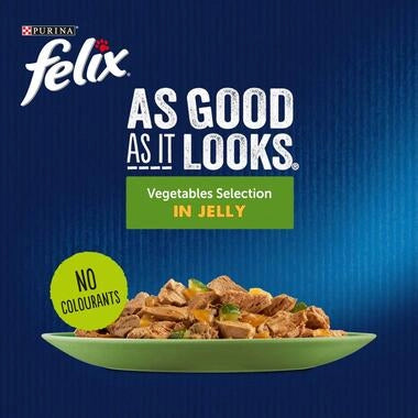 FELIX® Selection of vegetables in jelly wet food for cats (85gx12pcs) 