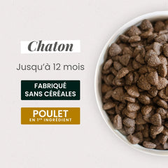Ultra Premium Direct Aliment Sec pour Chat Sans Céréales pour Chaton 3 Kg