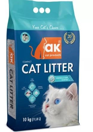 AK Fine Grain Clumping Litter Scented With Marseille Soap 10 KG