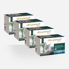 Ultra Premium Direct Sachets Fraîcheur Aliment Humide Chat Sans Céréales 85G - Tendres Emincés en Sauce Saumon / Cabillaud