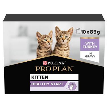 Pro Plan Kitten, Aliment Humide Chat, dinde en sauce (85Gx10)