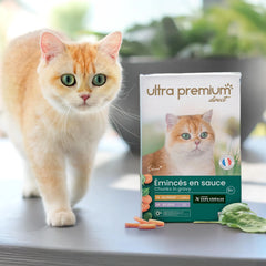 Ultra Premium Direct Boîtes d'émincés en sauce Aliment Humide Chat sans céréales - Au Poulet et au Veau 85 G