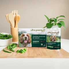 Ultra Premium Direct tendres émincés en sauce Aliment Humide Chien sans céréales - Agneau & haricots verts 100g