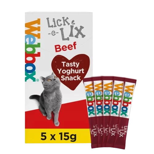 Webbox Lick-e-Lix with Beef Cat Treats (5x15g)