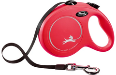 Flexi Laisse à enrouleur Classic Sangle Rouge