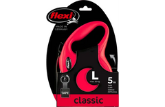 Flexi Laisse à enrouleur Classic Sangle Rouge
