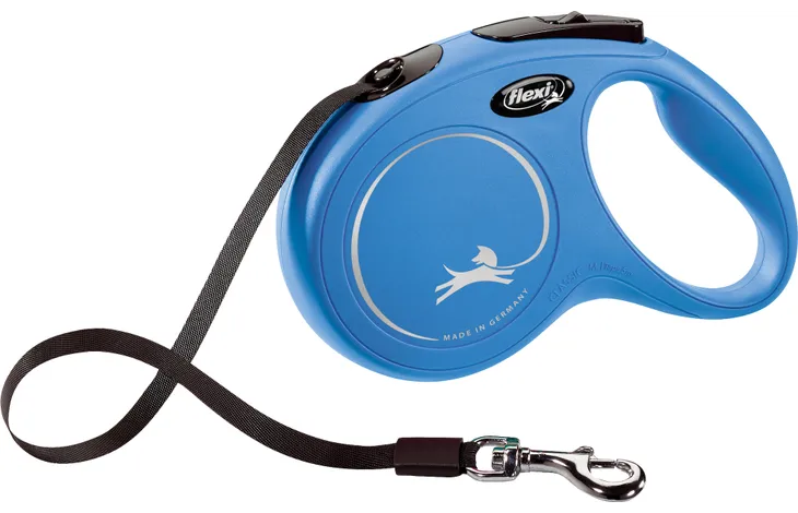 Flexi Laisse à enrouleur Classic Sangle Bleu
